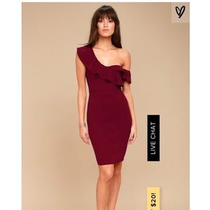 Lulus off the shoulder bodycon midi dress